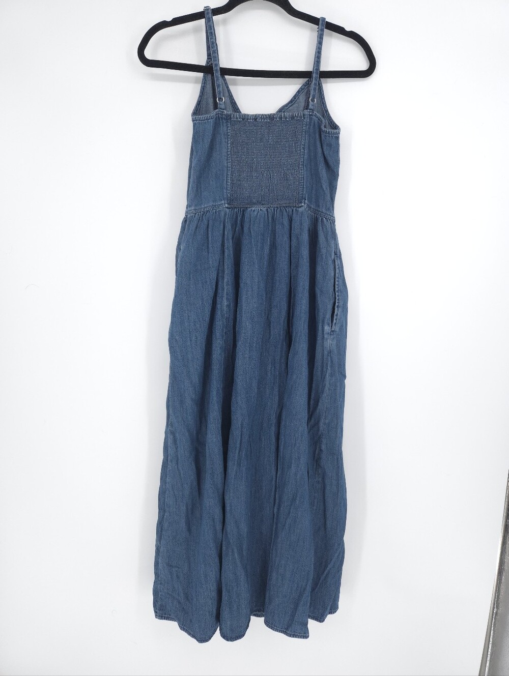 GAP Denim Seamed Maxi Dress Medium Wash NWOT - Picture 9 of 11
